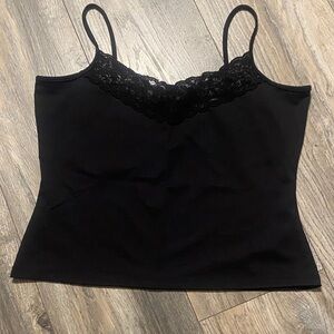 Chic Black Lace Camisole Top made in USA